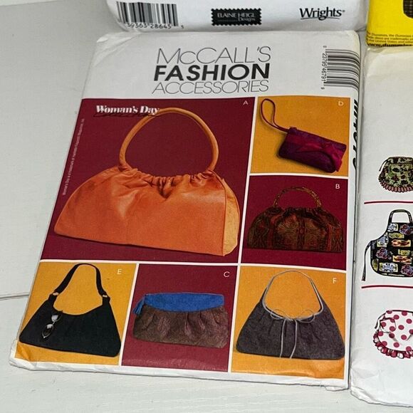 Lot 4 Craft Patterns Purses New Simplicity And Others Pillows Table Cloth Napkin - Picture 5 of 9